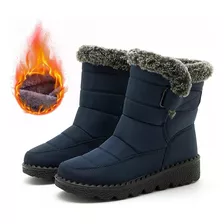 Botas De Nieve Para Mujer, Botas Cálidas Impermeables Con Ve