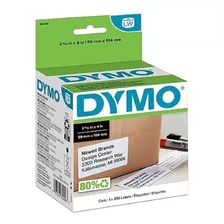 Etiqueta De Papel Dymo Lw 59x102mm 30256 Labelwriter 450/550 Cor Branco