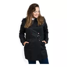 Piloto Mujer Trench Talles Grandes Impermeable Capucha 