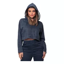 Cropped Manga Comprida Sarja Jeans Moda Influencer Envio Já