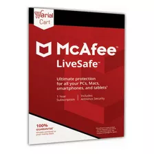 Mcafee Livesafe 2024 | Dispositivos Ilimitados | 1 Año 