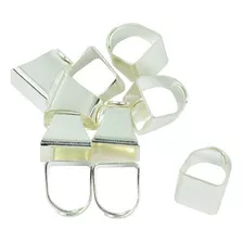 3x10 Piezas De Anillo De Latón Ajustable En Blanco Bases