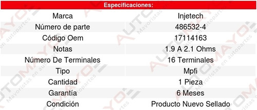 Inyector Combustible C2500 Subu 8cil 5.7l 96 Al 99 8168819 Foto 2