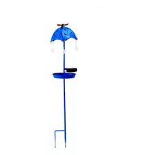 Iron Solar Bird Feeder Ground Lamp Umbrella Drip-drop Garden