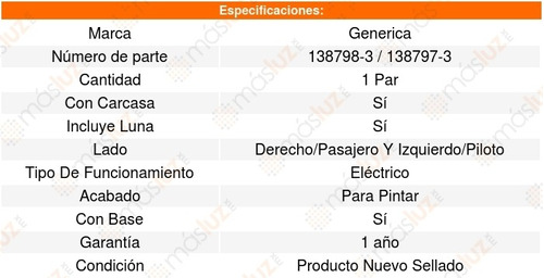 Set 2 Espejos Suzuki Swift 12_16 Generica Foto 3