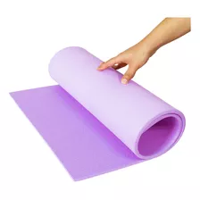 Colchonete Fitness Em Eva Ginástica Academia 100cmx50cm 10mm Cor Lilás