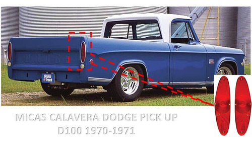 Mica Calavera Dodge Pick Up 1970 - 1971 (el Par) Foto 2