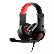 Auricular Gamer Aiwa Constrictor Led Con Mic Color Rojo Color De La Luz Rojo