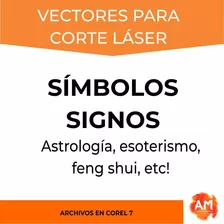 Vectores Mdf C Laser Símbolos Signos Astrólogia Esotérico!