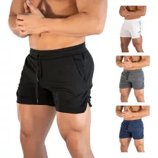 4 Pzs Gimnasio Shorts Hombre Deportivos Pantalones Cortos