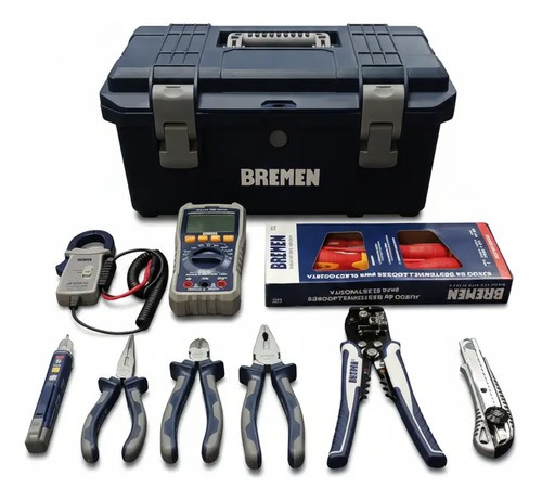 Set Caja Herramientas 18 Bremen Electricista N2 - 14pz Dgm Azul
