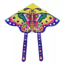 Cometa Mariposa Multicolor 90 X 50 Cm En Tela Papagayo Piola