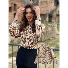 Blusa Feminina De Cetim, Manga Comprida, Camisas Zebra, Escr