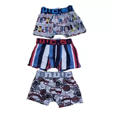 Kit De Cuecas Boxer, 3 Peças, Juvenil, Tamanho M, Sortidas