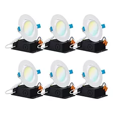 Sunco 6 Pack Recessed Led Lights Canless 4 Inch Eyeball...