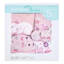 Set De Ropa Caja De Regalo 5 Piezas Niña Bambino Animalitos