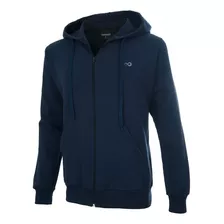 Campera Deportiva Rustica Capucha Cierre Bolsillos Hombre