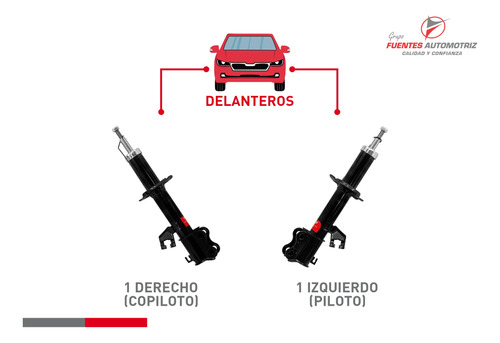 Kit Amortiguador Delantero Izq Y Der Nissan March 1.6 2018 Foto 2