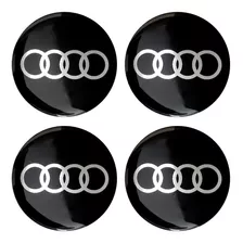 Jogo 4 Emblemas Audi 48mm Adesivo Resinado Calota Roda