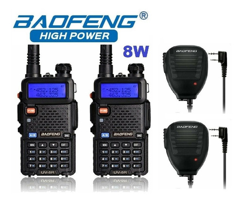 8w Dos Radios Baofeng Uv-5r + 2 Micros Foto 2