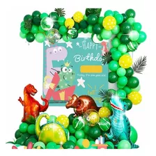 Kit De Globos Cumpleaños De Dinosaurios Con 39 Pzs