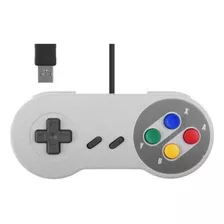 Controle Joystick Nes Compatível Usb Play Game Cinza