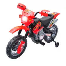 Motocross Eléctrica Para Niños 6 v, Color Rojo, De Aosom
