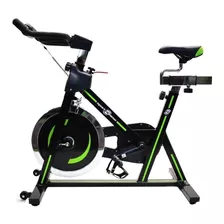 Bicicleta Estática Sportfitness Livorno Para Spinning Color Negro Y Verde
