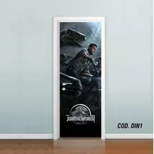 Adesivo De Porta Dinossauro Jurassic Park 3 Artes (cod.din1)