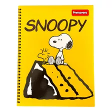 Libreta Espiral 80 Hojas Tesis Primavera Snoopy Y Garfield