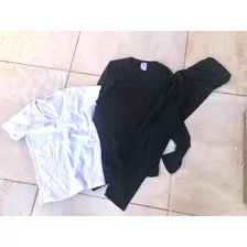 Lote Camiseta Calza Y Remera (1w) Negra Y Blanca Talle 1