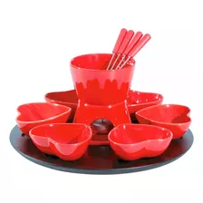 Conjunto Fondue Mons Coraçao Vermelho C/14pcs Hauskraft