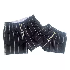 2 Shorts Calção Casal Estampado Listrado Mauricinho Praia 