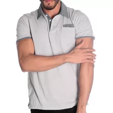 Camisa Polo Casual Manga Curta Com Bolso