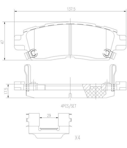 Balata Trasero Brembo P10010n Saab 9-7x 2008 2009 Foto 2