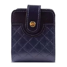 Porta Batom Duplo Em Couro Feminino Para Bolsa Artlux B060 Cor Azul