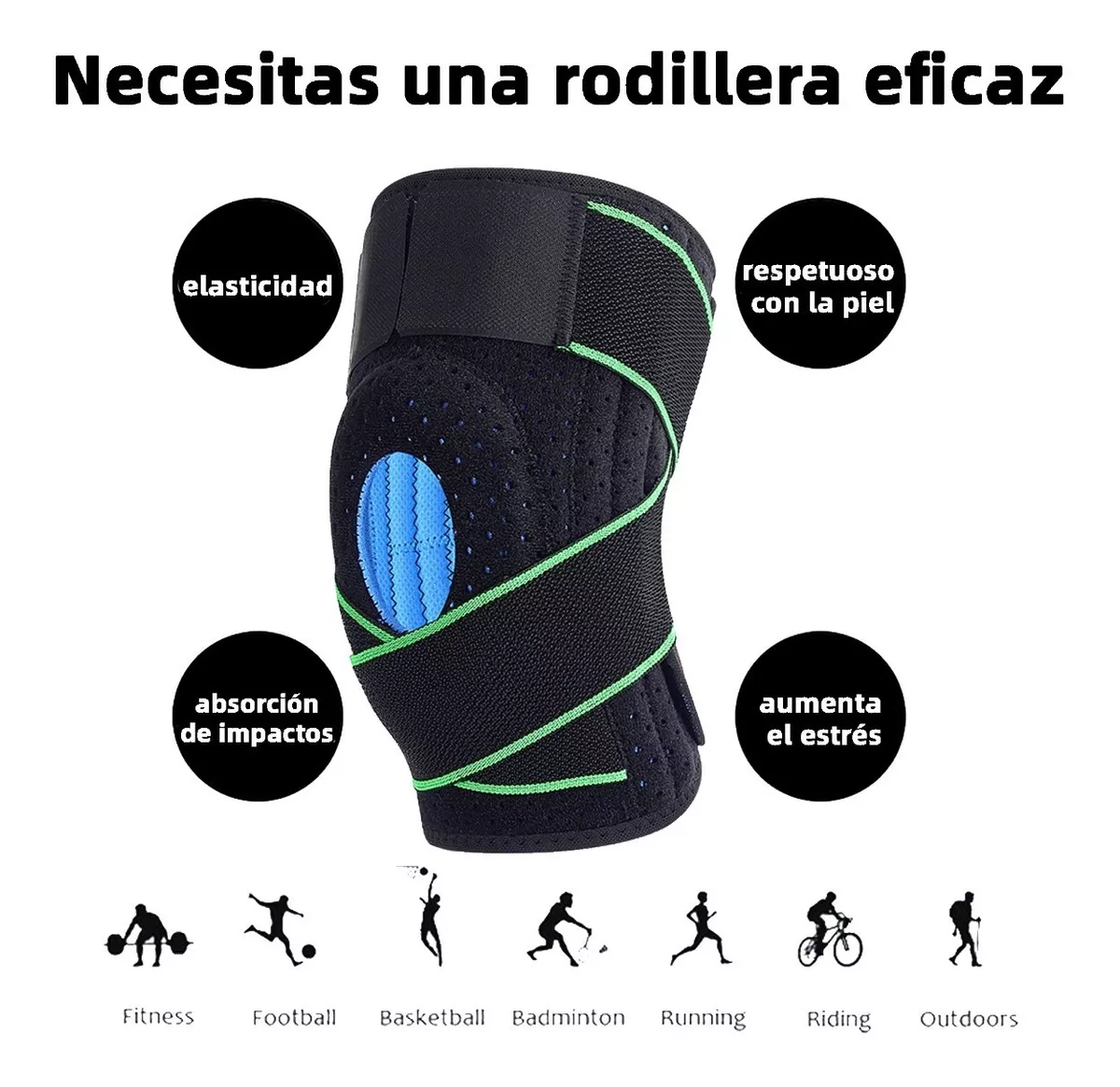 Rodilleras De Soporte Gym Deportes Protector 2 Pack
