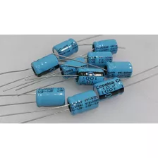 Lote X 10 Capacitor Electrolítico 10uf 100v 12mm X 8mm