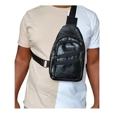 Bolsa Transversal Masculina Tiracolo Couro Necessaire Ombro