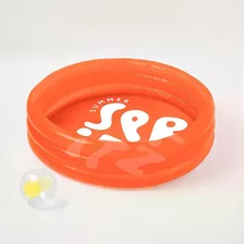 Piscina Inflable Sunnylife 150x150x39 Cm Modelo Summer Sprit Color Naranja