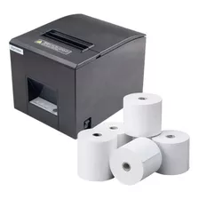 Impresora Térmica Ticket 80mm Xprinter Usb Lan Qr + Rollos 8