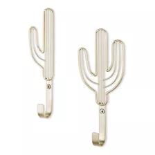 Mygift Set De 2 montado En Pared Metal Cactus Perchero, Met