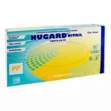 Luva De Procedimento Extra Pequena Nitrílica Azul - Nugard