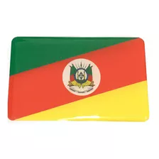 Adesivo Resinado Da Bandeira Do Rio Grande Do Sul 9x6 Cm