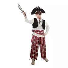 Fantasia De Pirata Infantil,caribe,jack Sparrow, Kit 6 Peças