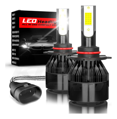 Kits De Focos 9003 H4 6000k Led De Luz Alta Y Baja  6000lm