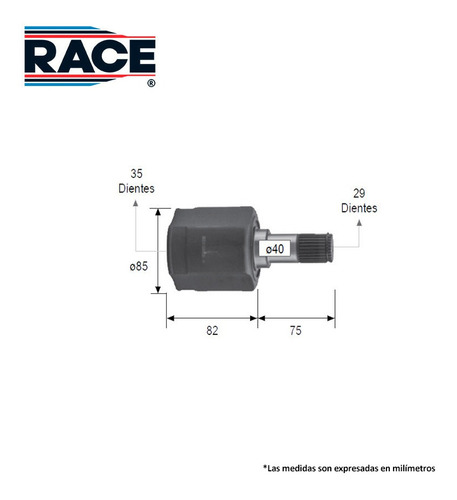 Espiga L/caja Izquierda Honda Odyssey 3.5l 2005-2010 Race Foto 2