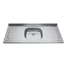 Lavadero Para Cocina Madesa De Acero Inoxidable 120 X 52 Cm Color Gris