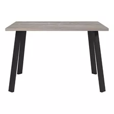 Mesa Comedor Lag Rectangular Con Patas Rectangular Negra