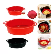 Cesto Forma De Silicone Airfryer 24cm Protetor Antiaderente 